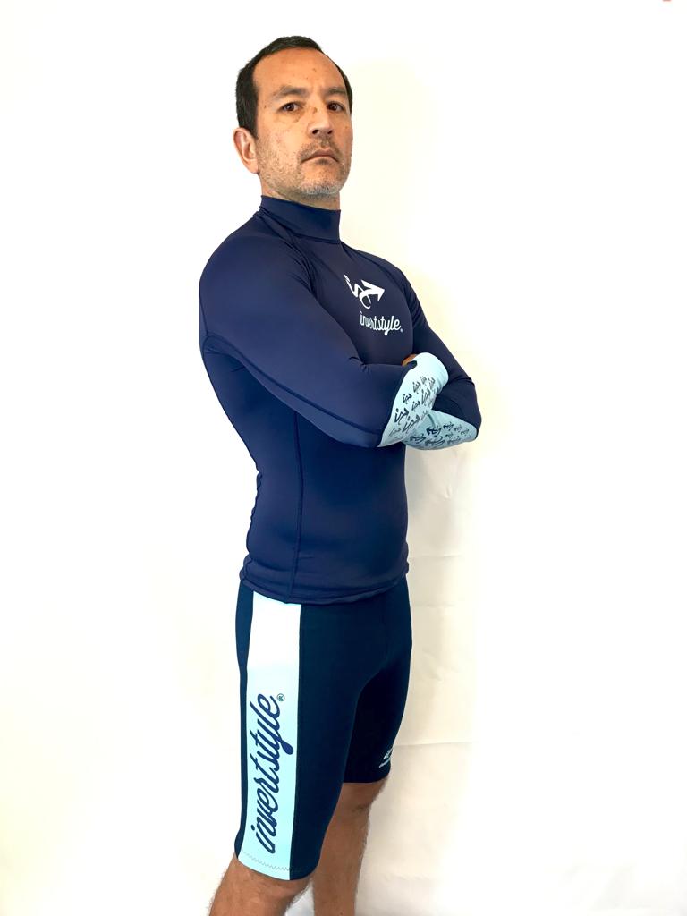 Invert Style Long Sleeve Rashguard Blue